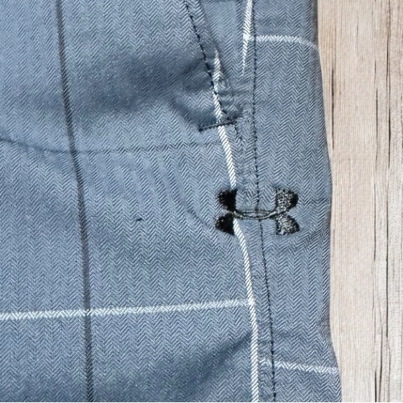 Under Armour HeatGear Men’s Hybrid Shorts Gray Plaid Size 40 Golf Activewear - Picture 7 of 9